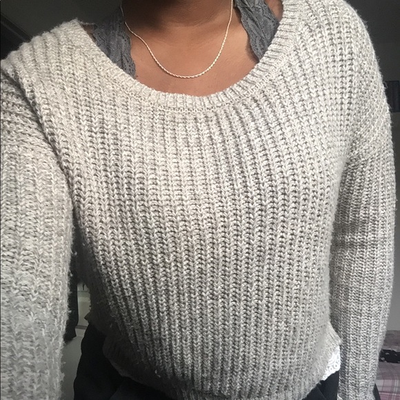 Knitted grey sweater - Picture 1 of 4
